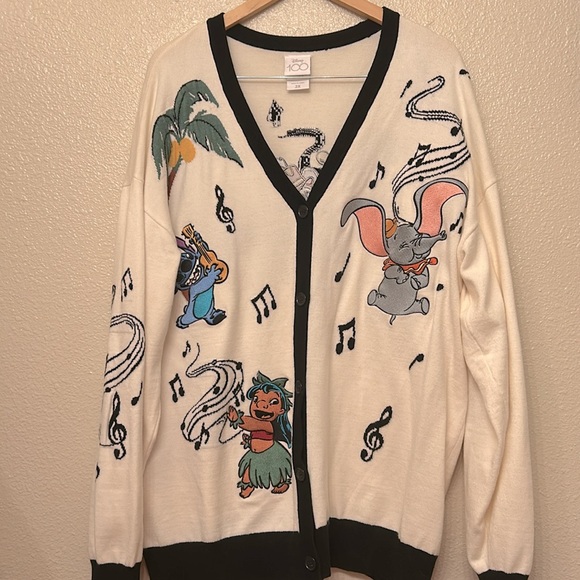 Disney 100 Musical Characters Plus Size Cardigan Size 2X - Picture 5 of 7